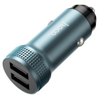 Автомобільний зарядний пристрій HOCO Z49 Level dual port Metal Gray