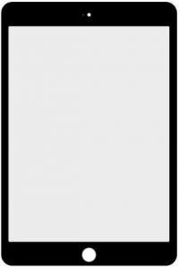 Скло дисплея iPad Mini / iPad Mini 2 / iPad Mini 3 Black (для переклеювання)