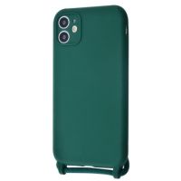 Чохол (Lanyard Case) для iPhone 11 зі шнурком Forest Green