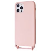 Чохол (Lanyard Case) для iPhone 12 Pro Max зі шнурком Pink Sand