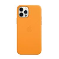 Чохол (Leather case) для iPhone 12 / iPhone 12 Pro with magsafe Orange