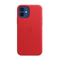Чохол (Leather case) для iPhone 12 / iPhone 12 Pro with magsafe Red