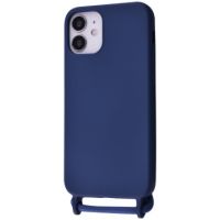 Чохол (Lanyard Case) для iPhone 12 Mini зі шнурком Blue Сobalt
