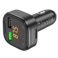 АЗП з FM-модулятором BOROFONE BC43 Flash QC3.0 car BT FM transmitter 18W Black
