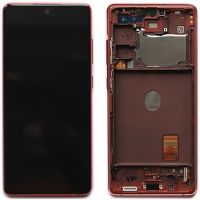 Дисплей Samsung Galaxy S20 FE SM-G780 / G781 OR 100% (Service Pack) with frame Red