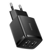 Зарядний пристрій Baseus Compact Charger 2U 10.5W EU Black