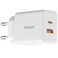 Зарядний пристрій Baseus Cube Fast Charger C+U 30W EU Moon White