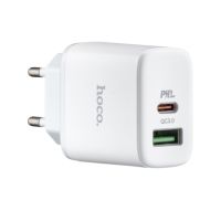 Зарядний пристрій HOCO C105A Stage dual port PD20W+QC3.0 charger White