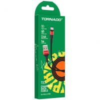 Кабель Micro USB TORNADO TX7 (1m / 3A) Black-Red
