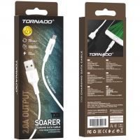 Кабель Micro USB TORNADO TX8 (1m / 2.4A) White