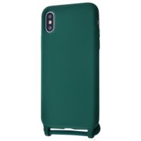 Чохол (Lanyard Case) для iPhone Xs Max зі шнурком Forest Green