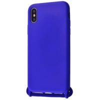 Чохол (Lanyard Case) для iPhone X / Xs зі шнурком Ultramarine